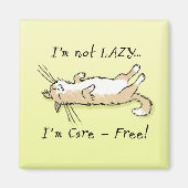 Sorglose Katze Magnet (Vorne)