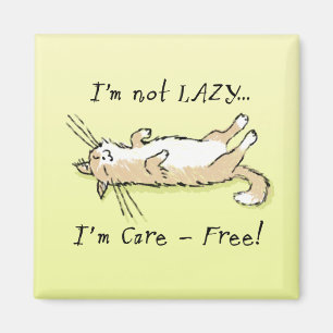 Sorglose Katze Magnet