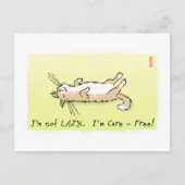 Sorglose Katze Postkarte (Vorderseite)