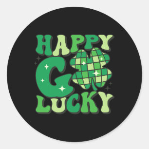 Sorgloser Shamrock St Patricks Day Frauen Männer  Runder Aufkleber