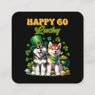 Sorgloser süßer Husky St. Patricks Tag
