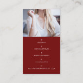 Sørina Juwelierlogo Ruby Business Card Visitenkarte (Rückseite)