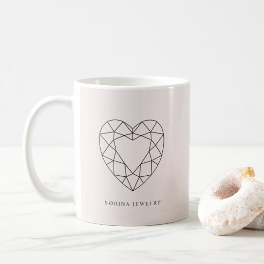 Sørina Juwelierlogos Rose Quartz Kaffeetasse (Mit Donut)