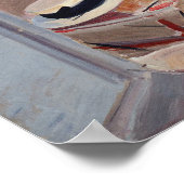 Sorolla - Antonio Garcia am Strand Poster (Ecke)