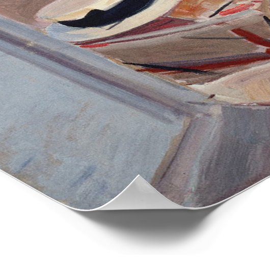 Sorolla - Antonio Garcia am Strand Poster (Ecke)