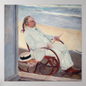Sorolla - Antonio Garcia am Strand Poster (Vorne)