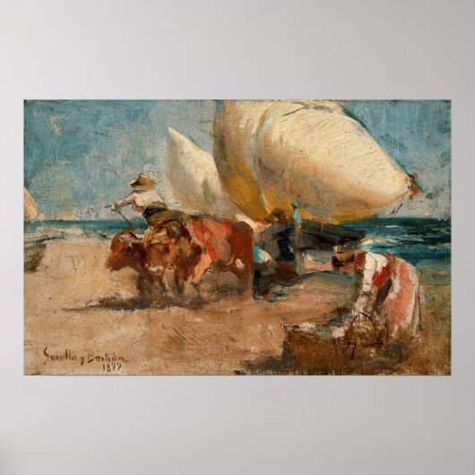 Sorolla - Beach Scene Poster (Vorne)