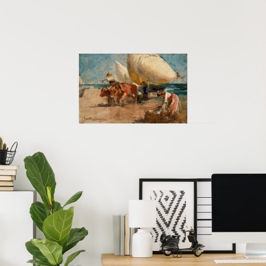 Sorolla - Beach Scene Poster (Heimbüro)