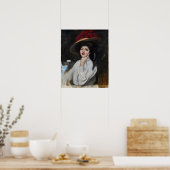 Sorolla - Eine junge Frau in einem Hut Poster (Küche)