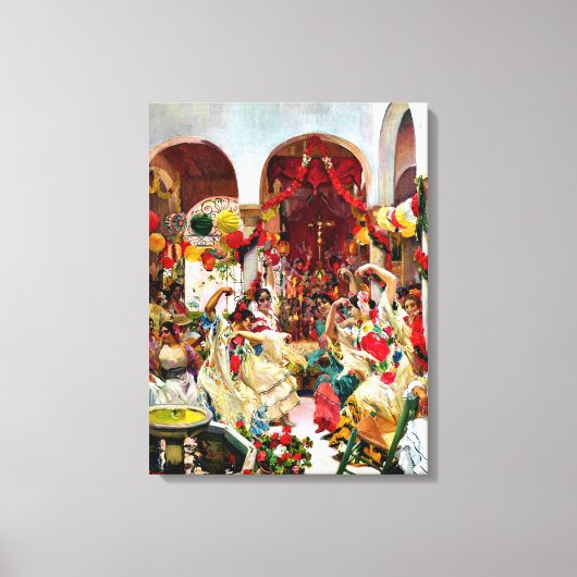 Sorolla Gemälde - Sevilla, der Tanz Leinwanddruck (Vorderseite)