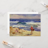 Sorolla - Junge auf dem Sand Karte (Vorderseite/Rückseite Beispiel)