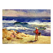 Sorolla - Junge auf dem Sand, schöne Kunst Fotodruck (Vorne)