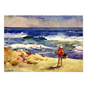 Sorolla - Junge im Sand, Fine Art Fotodruck