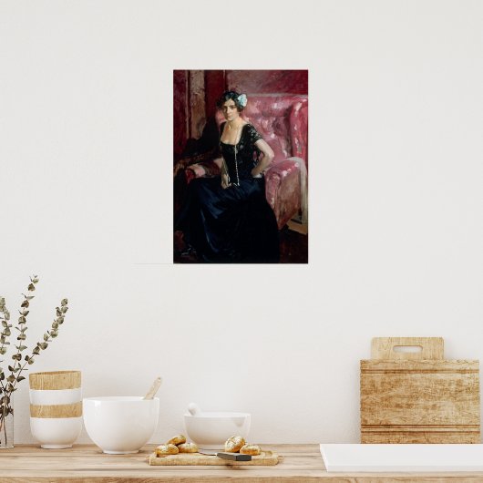 Sorolla - Kleidung im Abend Poster (Küche)