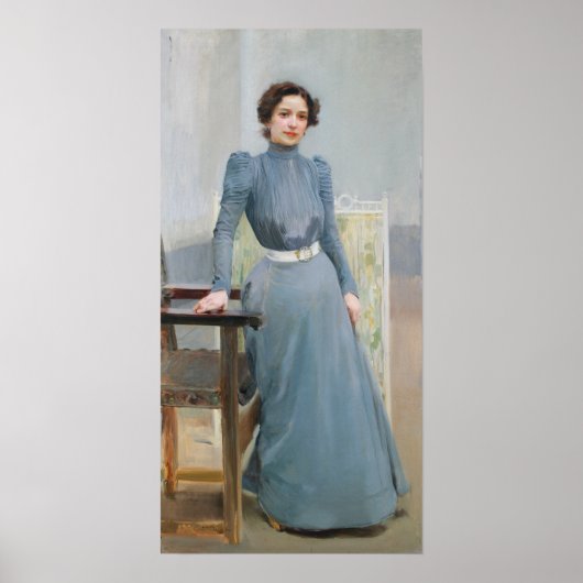 Sorolla - Kleidung in einem grauen Kleid Poster (Vorne)