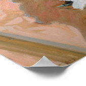 Sorolla - unter dem Markisen, Strand in Zarauz Poster (Ecke)