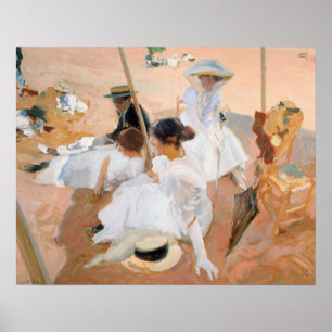 Sorolla - unter der Sonne, Strand in Zarauz Poster
