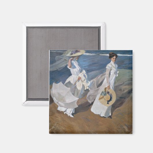 Sorolla Y Bastida - Spaziergang entlang der Küste Magnet (Vorderseite/Rückseite)