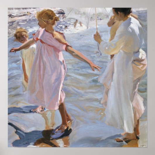 Sorolla - Zeit für ein Bad, Valencia Poster (Vorne)
