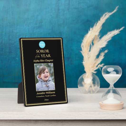 Soror of the Year Sorority Logo Fotoplatte (Seite)
