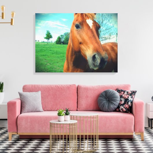 Sorrel Gelding Canvas Print Leinwanddruck (Insitu (Wohnzimmer))