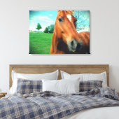 Sorrel Gelding Canvas Print Leinwanddruck (Insitu (Schlafzimmer))