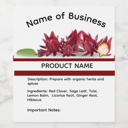 Sorrel & Ginger Label Weinetikett (Einzelnes Label)