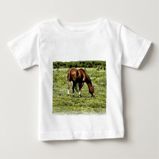 Sorrel Pferd Baby T-shirt (Vorderseite)