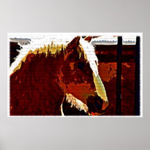 Sorrel Pferd in Profile Poster