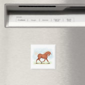 Sorrel Pferd mit Blaze & Socken Reittier Magnet (In Situ (Geschirrspüler))