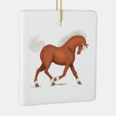 Sorrel Pferde Pony Personalisiert Equine Weihnacht Keramikornament (Rechts)