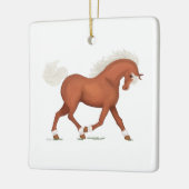 Sorrel Pferde Pony Personalisiert Equine Weihnacht Keramikornament (Links)