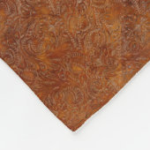 Sorrel Pferde Portrait auf Imitate Toolted Leather Fleecedecke (Ecke)