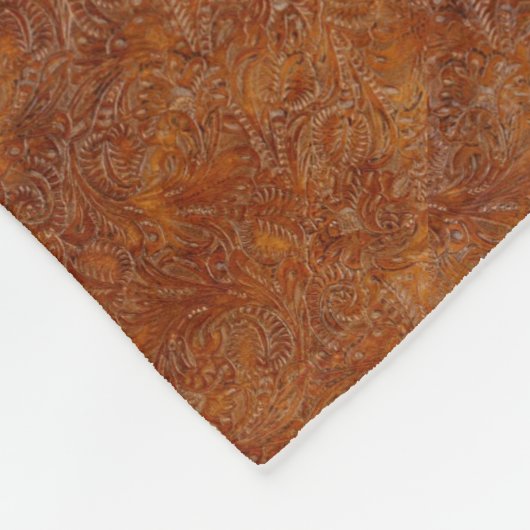 Sorrel Pferde Portrait auf Imitate Toolted Leather Fleecedecke (Ecke)