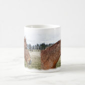 Sorrel Pferde Portrait Equine Art Illustration Kaffeetasse (Mittel)
