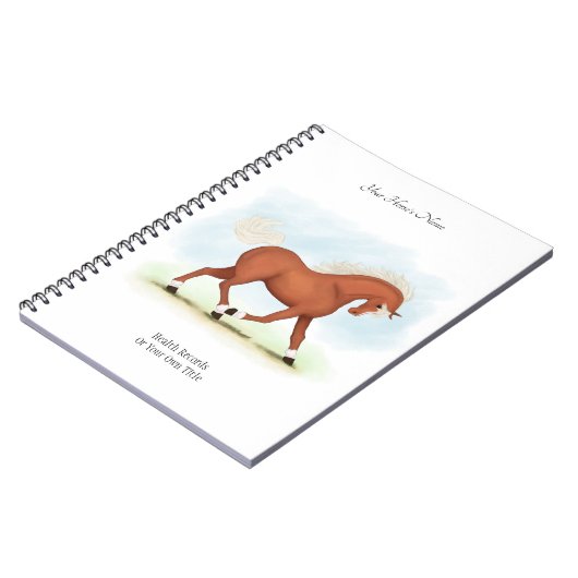 Sorrel Pony oder Personalisiertes Pferdemagazin Notizblock (Linke Seite)