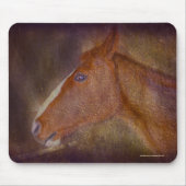 Sorrel Stallion in einer Scheune Pferdestall Art Mousepad (Vorne)