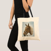 Sorrel Western Horse Leinwand Tote Bag Tragetasche (Vorderseite (Produkt))