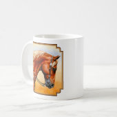 Sorrel Western Pleasure Quarter Horse Kaffeetasse (Vorderseite Links)