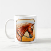 Sorrel Western Pleasure Quarter Horse Kaffeetasse (Links)