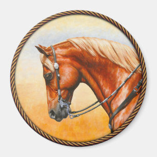 Sorrel Western Pleasure Quarter Horse Magnet