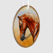 Sorrel Western Pleasure Quarter Horse Ornament (Vorderseite)