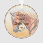 Sorrel Western Pleasure Quarter Horse Ornament (Rückseite)