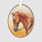 Sorrel Western Pleasure Quarter Horse Ornament (Vorderseite)