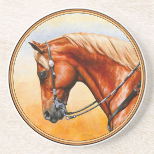 Sorrel Western Pleasure Quarter Horse Untersetzer