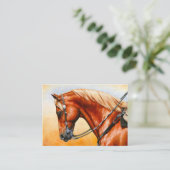 Sorrel Western Pleasure Quarter Horse Visitenkarte (Stehend Vorderseite)