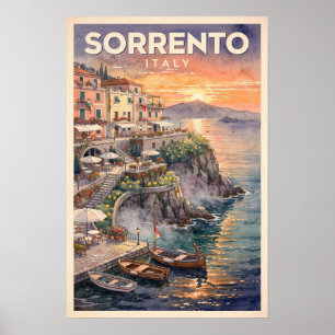 Sorrent Italien Vintage Reise Poster