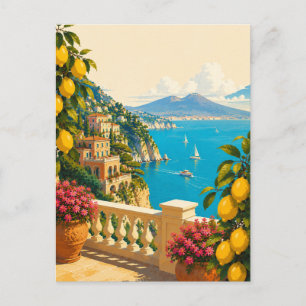 Sorrent Italien Zitronen Vintage Reise Postkarte
