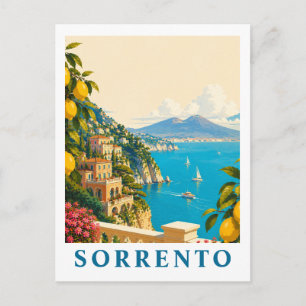 Sorrent Italien Zitronen Vintage Reise Postkarte
