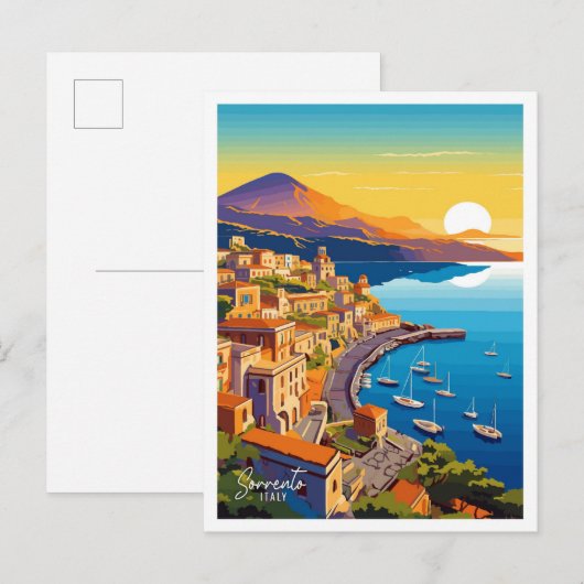 Sorrento Italien Art Vintage Postkarte (Vorne/Hinten)